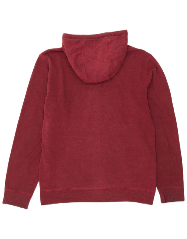 Felpa con cappuccio e zip grafica da uomo di Vans in cotone bordeaux medio