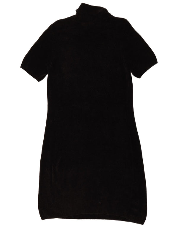 Marks & Spencer Womens Short Sleeve Jumper Dress UK 12 Medium Black