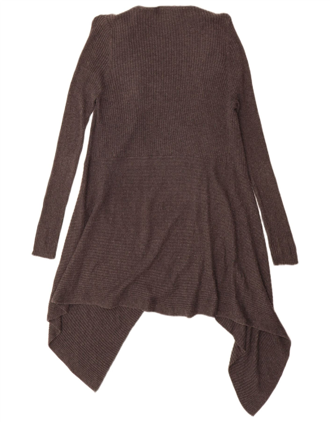 Marks & Spencer Womens Asymmetric Cardigan Sweater UK 14 Large Grey