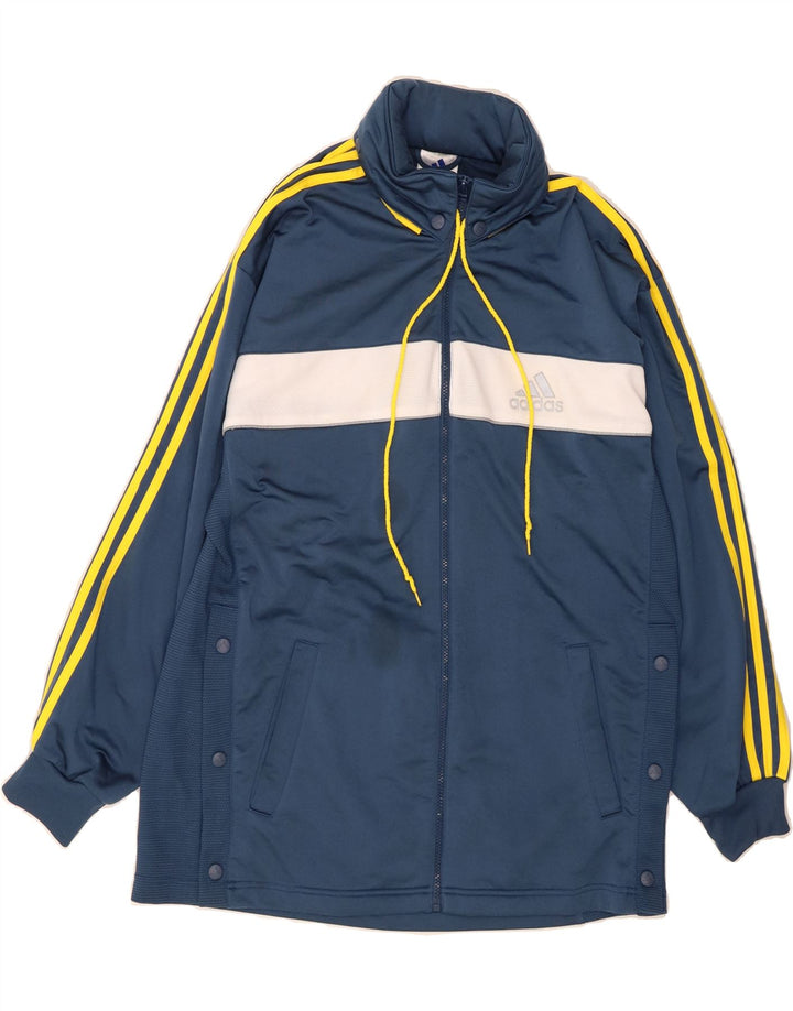 ADIDAS Mens Tracksuit Top Jacket UK 38/40 Medium Blue Polyester Vintage Adidas and Second-Hand Adidas from Messina Hembry 