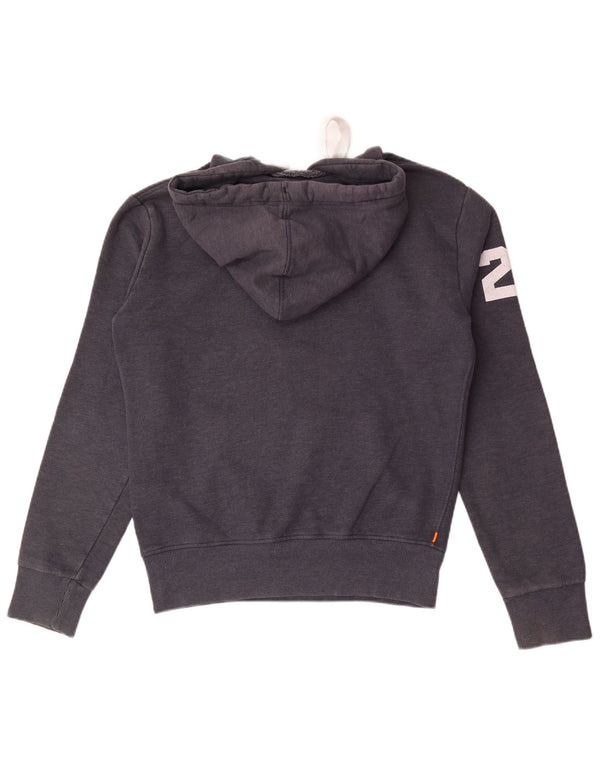 Superdry Mens Graphic Hoodie Jumper Small Navy Blue Cotton