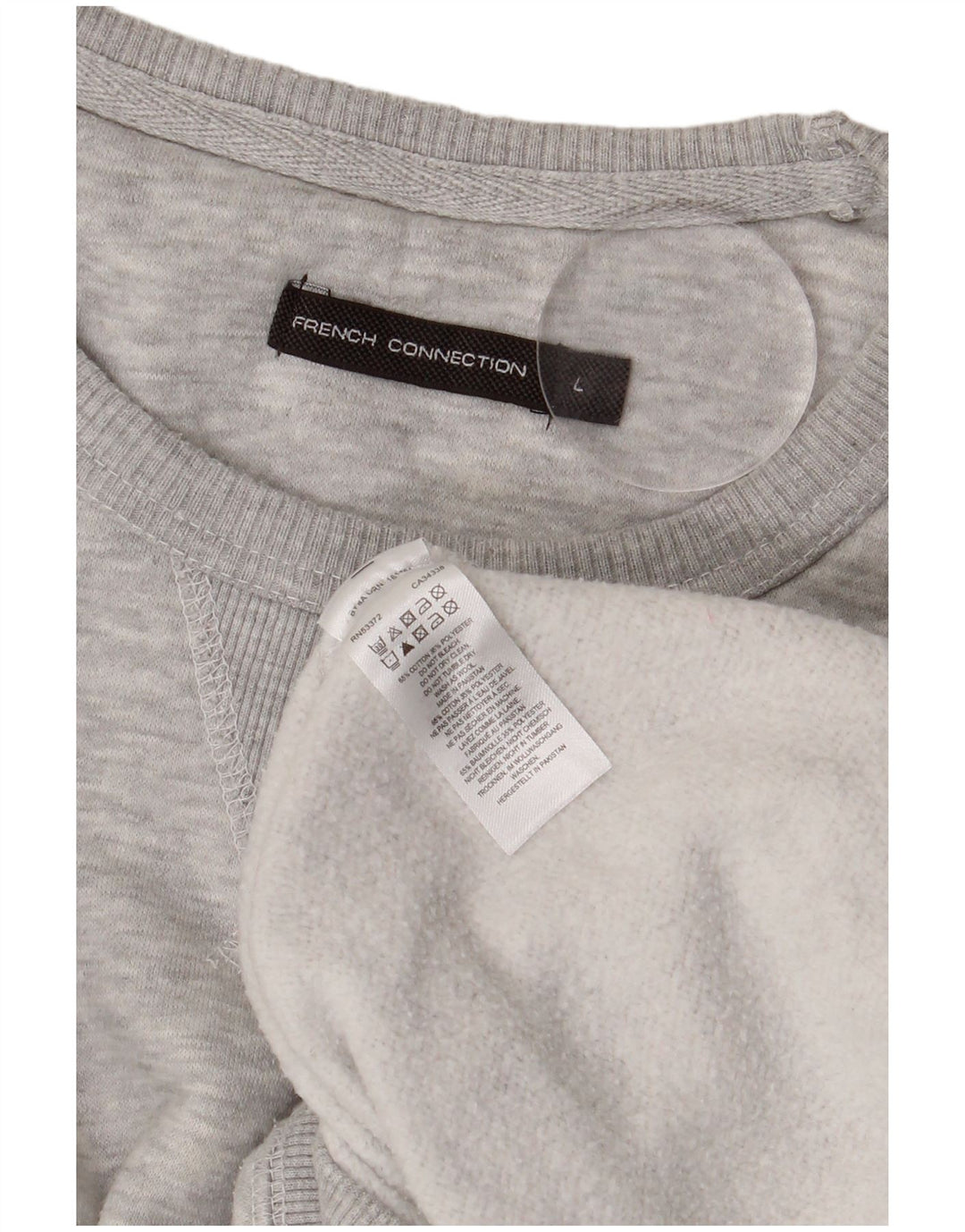 French Connection Mens Sweatshirt Jumper Large Grey Cotton