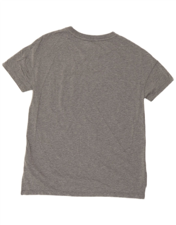 Nike Womens T-Shirt Top UK 14 Medium Grey Flecked Modal