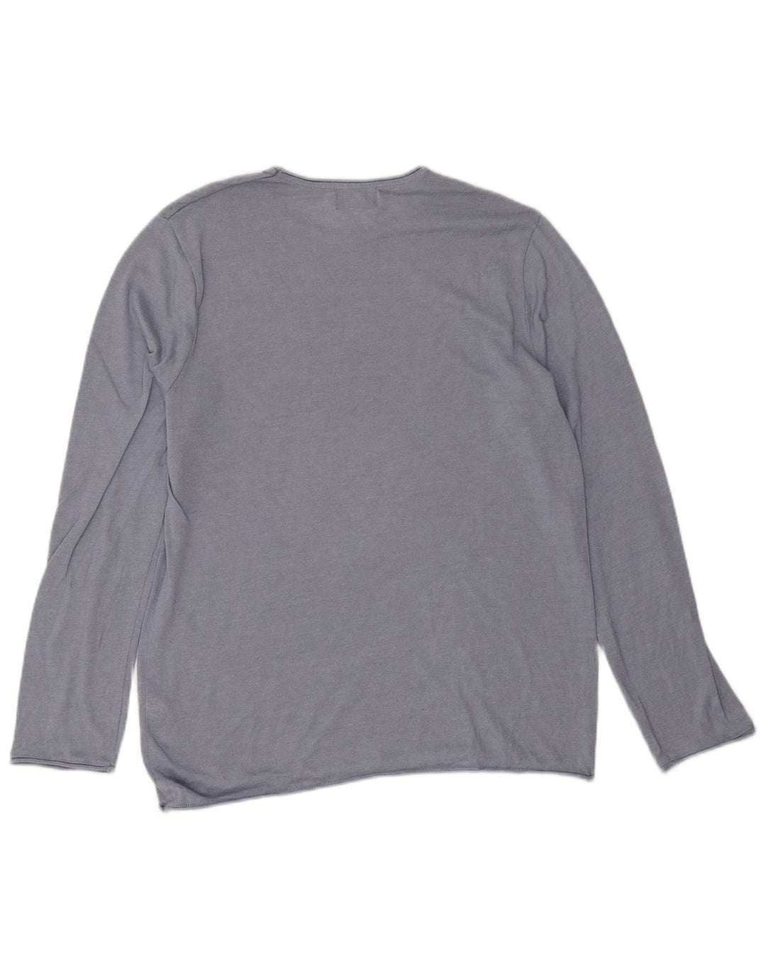 Zara Mens Crew Neck Jumper Sweater Medium Blue Cotton
