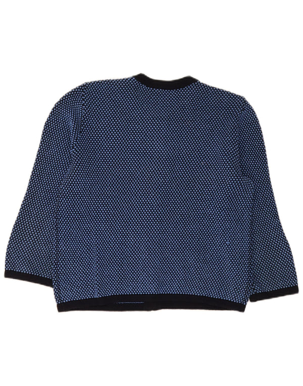 Cos Cardigan entièrement zippé pour femme UK 10 Petit coton à pois bleu