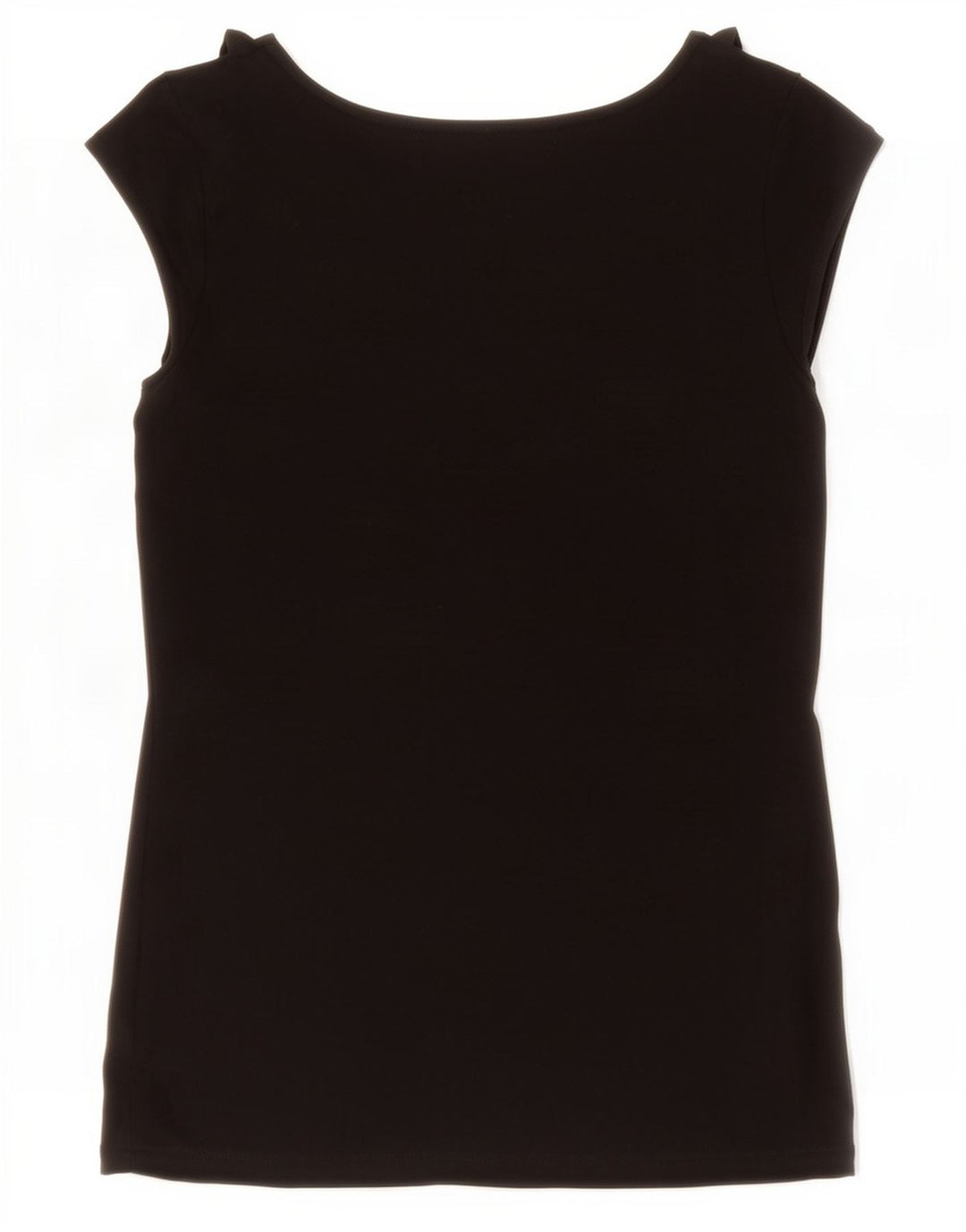 Oasis Womens Ruffle Front Blouse Top UK 10 Small Black Viscose