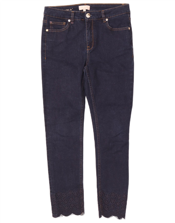 Ted Baker Dame Slim Jeans W28 L26 Navy Blue Floral