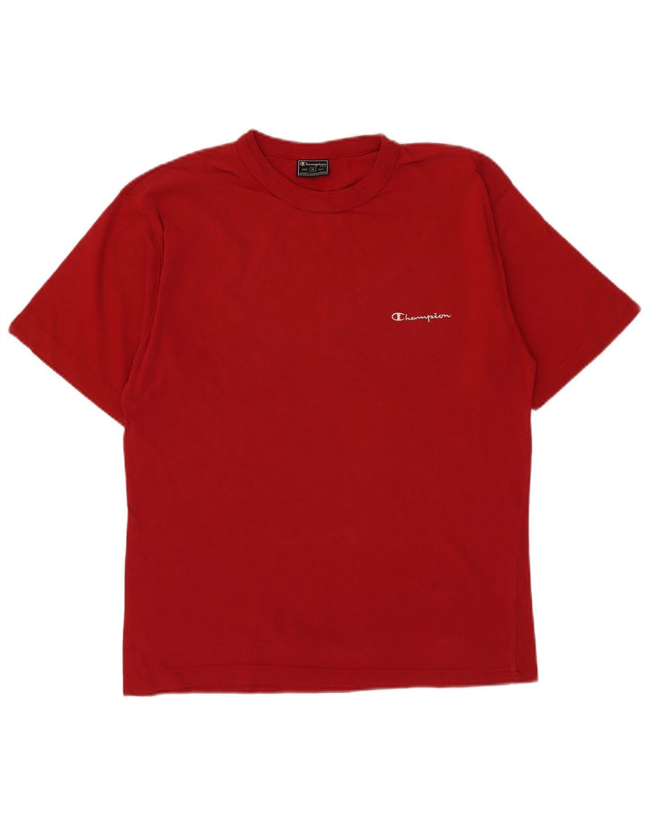 CHAMPION Mens T-Shirt Top Medium Red Cotton