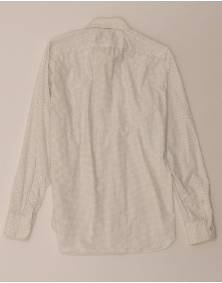 J. CREW Mens Ludlow Classic Fit Shirt Size 15 Medium White Spotted Vintage J. Crew and Second-Hand J. Crew from Messina Hembry 