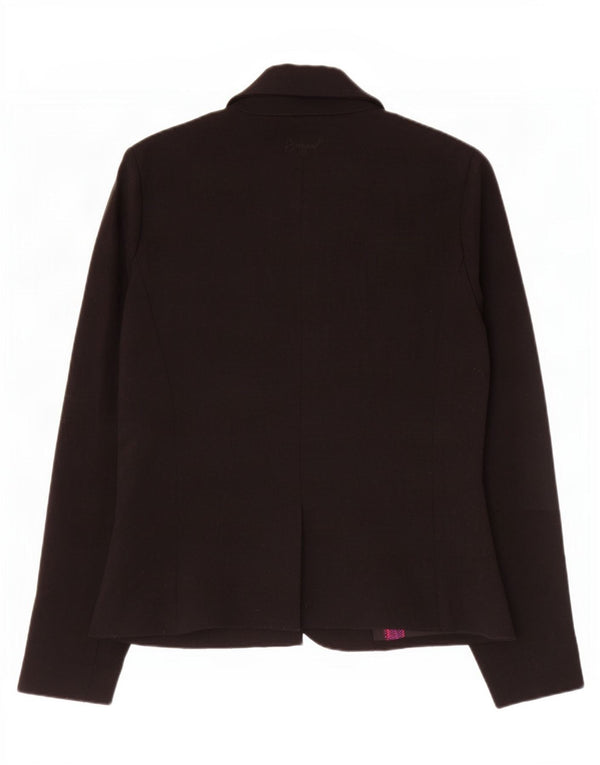 Jaqueta Blazer Feminina Desigual com 1 Botão EU 40 Médio Preto Floral Poliéster