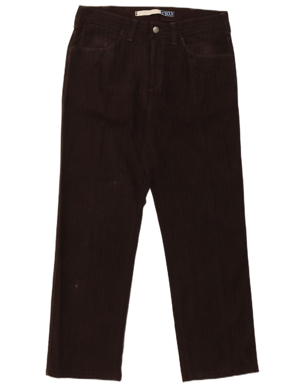 Pantaloni Casual Dritti Uomo Trussardi IT 50 Large W32 L29 Marrone a Righe