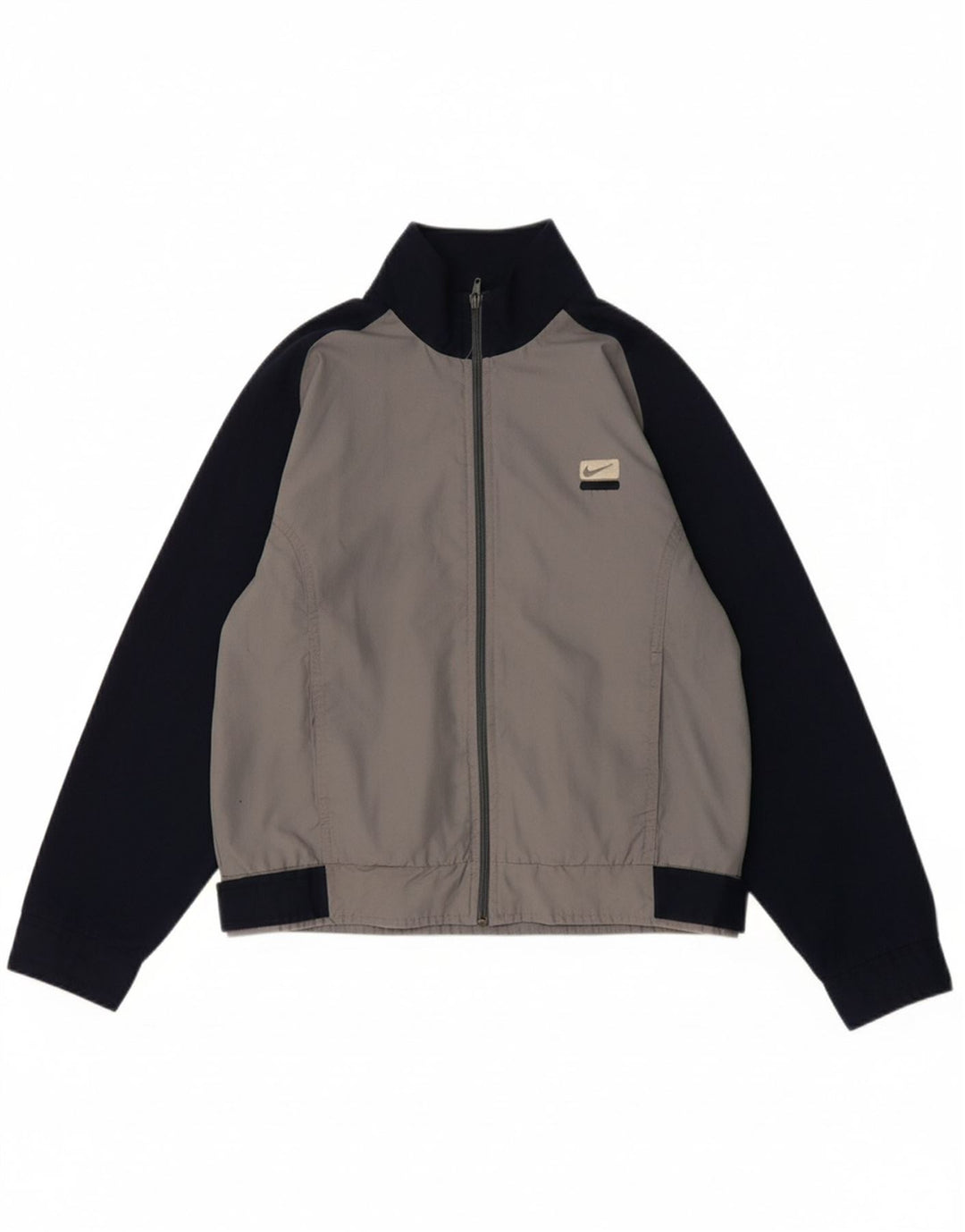 NIKE Boys Bomber Jacket 10-11 Years Medium Grey Colourblock Polyester