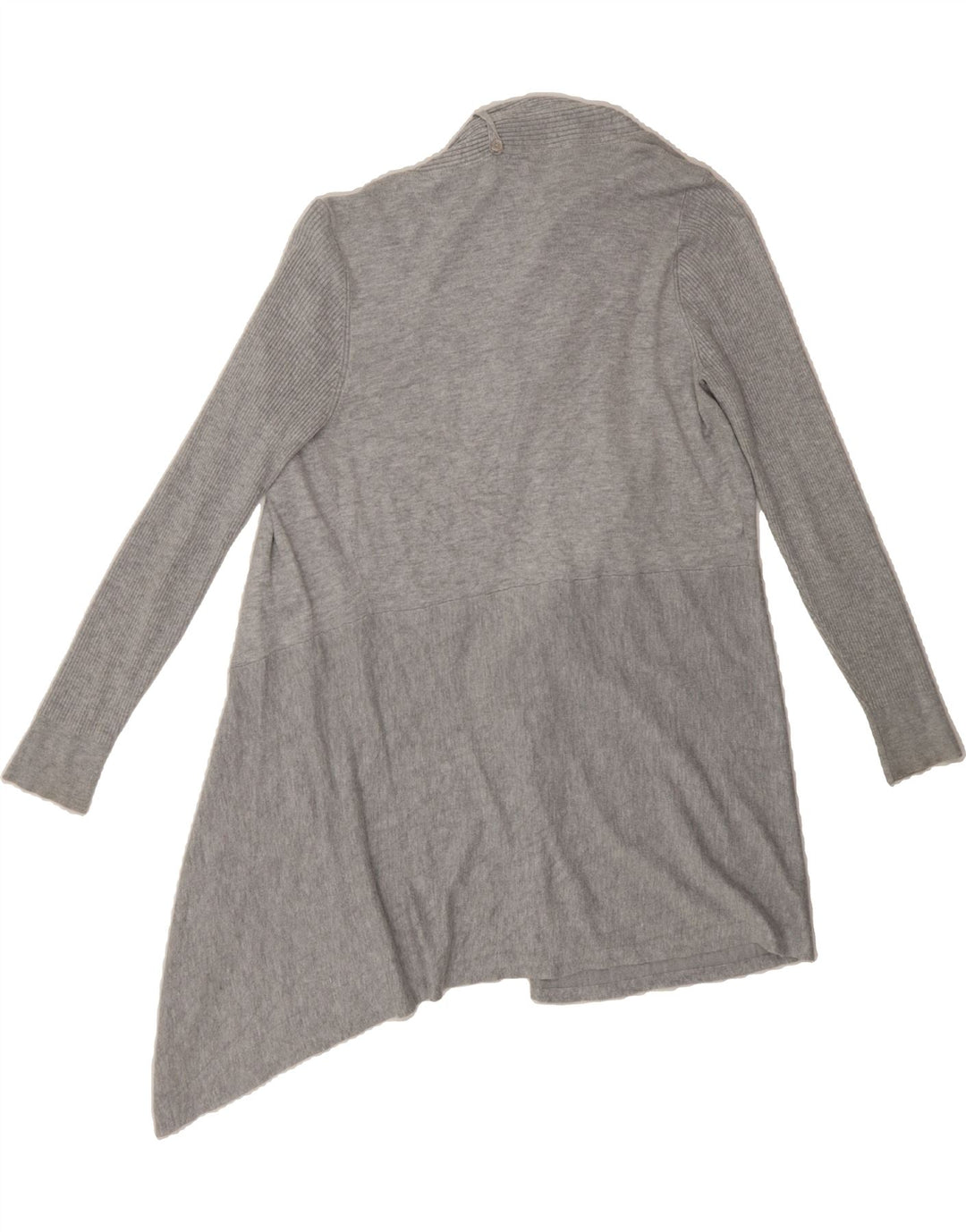 LAURA ASHLEY Womens Longline Open Cardigan Sweater UK 12 Medium  Grey Vintage Laura Ashley and Second-Hand Laura Ashley from Messina Hembry 