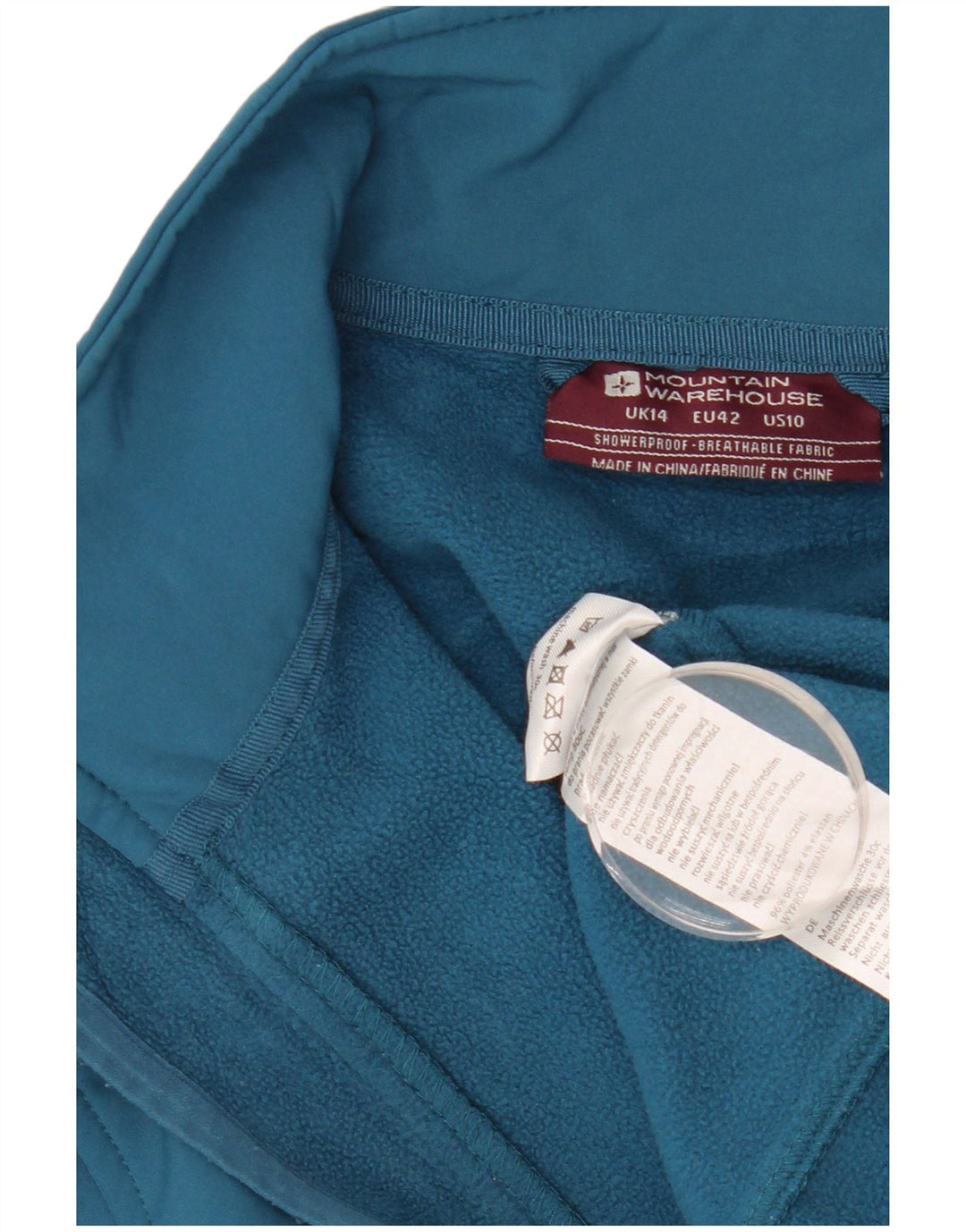 MOUNTAIN WAREHOUSE Womens Windbreaker Jacket UK 14 Large Blue Polyester