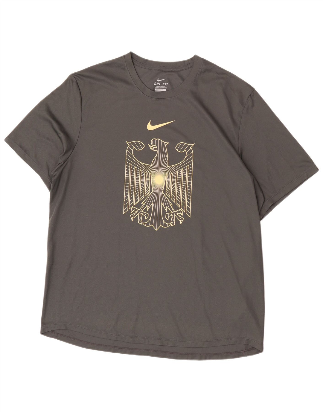 Nike Hommes Dri Fit Graphic T-Shirt Haut Large Gris Polyester