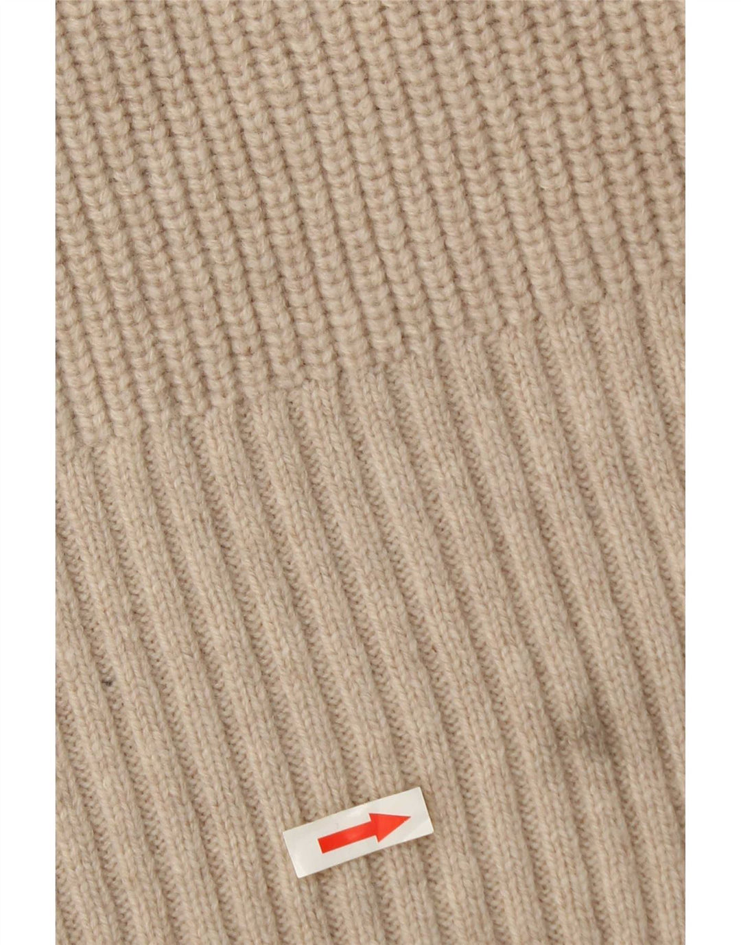 Zara Womens Oversized Turtle Neck Jumper Sweater UK 10 Small Beige Wool