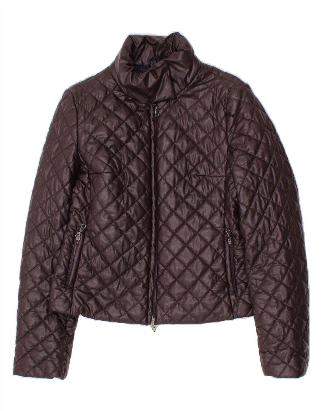 BENETTON Womens Quilted Jacket IT 44 Medium Purple Polyester Vintage Benetton and Second-Hand Benetton from Messina Hembry 