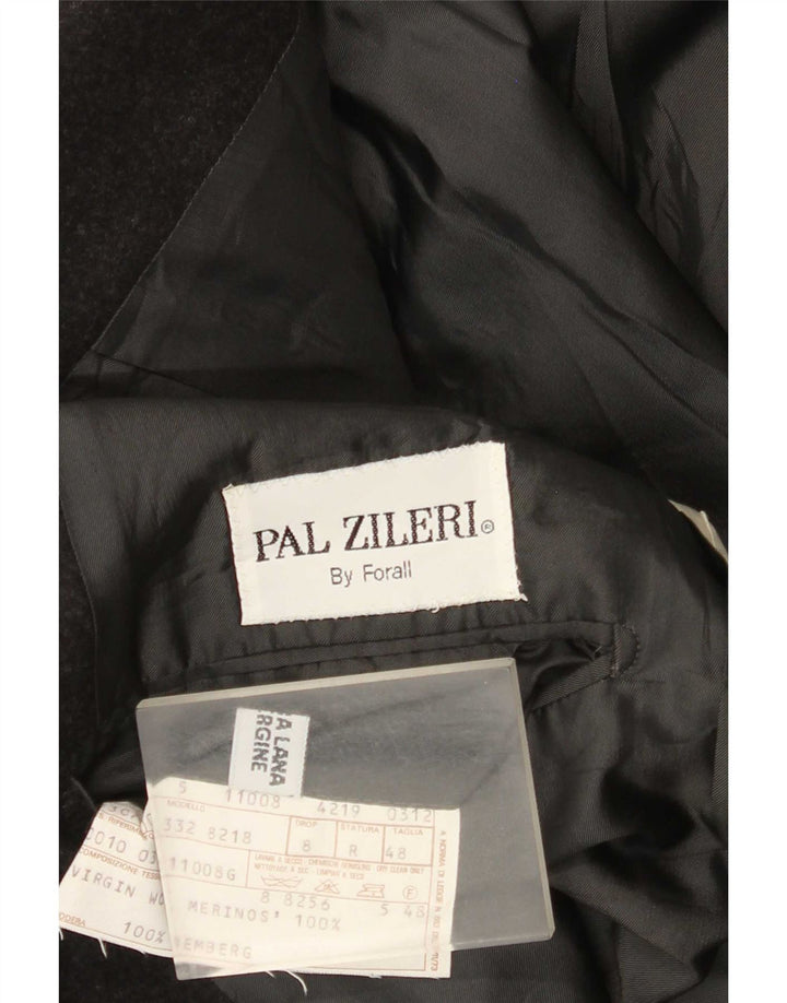 Pal Zileri Jachetă Blazer pentru bărbați cu 2 nasturi IT 48 Medium Gri Lână virgină