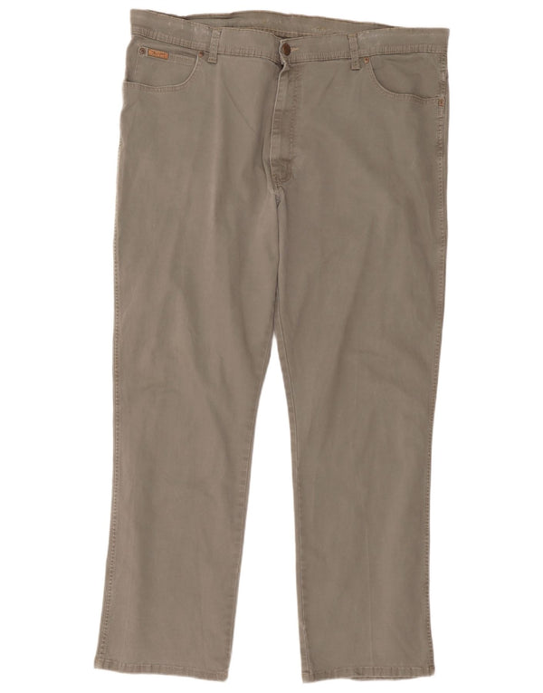 Wrangler Herren Texas Stretch Gerade Freizeithose W42 L32 Graue Baumwolle