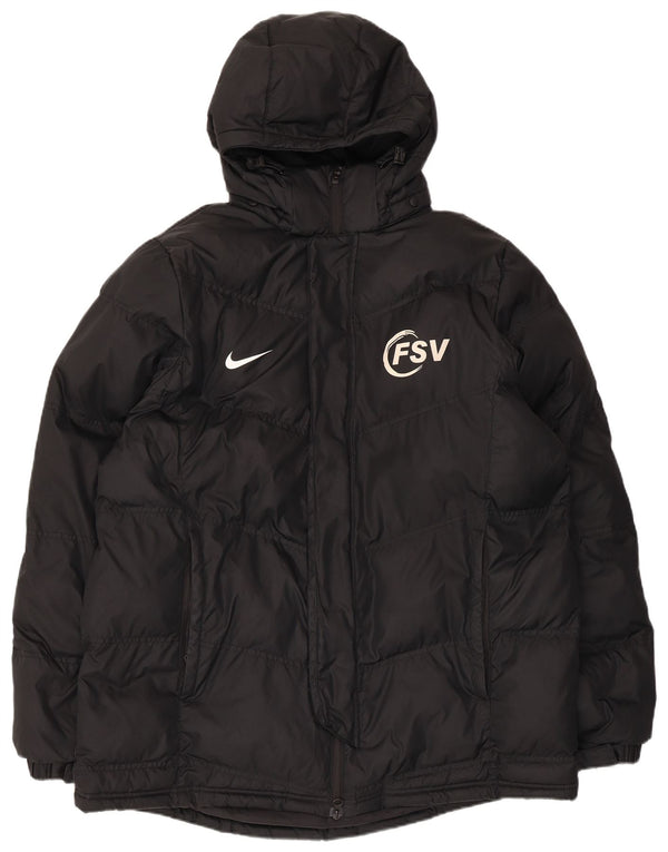 Nike Veste matelassée à capuche graphique pour homme UK 42 XL Noir