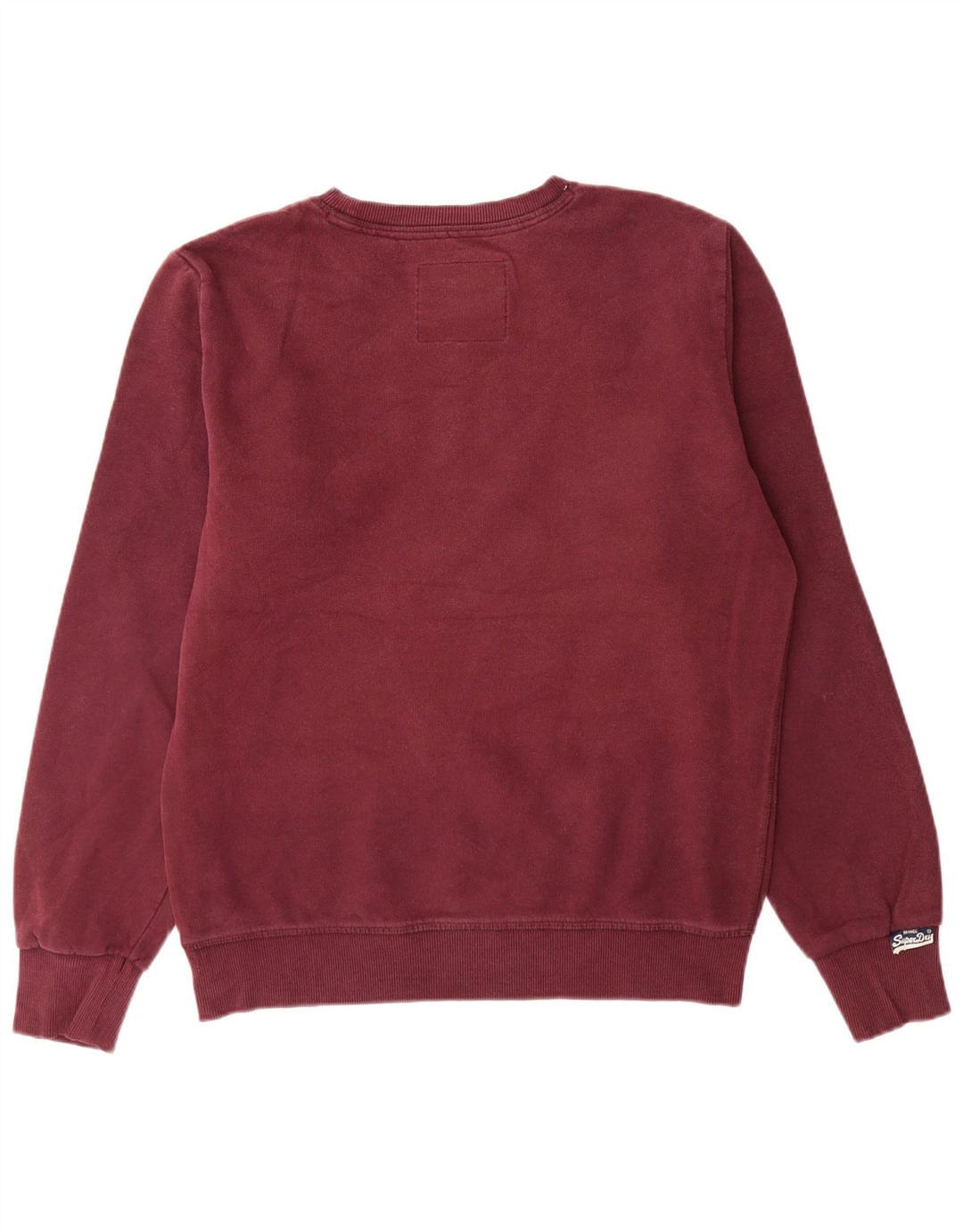 Superdry Mens Graphic Sweatshirt Jumper Large Maroon Cotton
