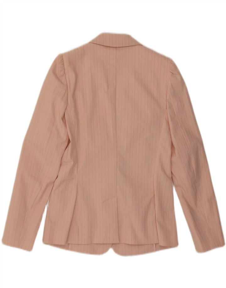 LUISA SPAGNOLI Womens 2 Button Blazer Jacket IT 42 Medium Pink Striped