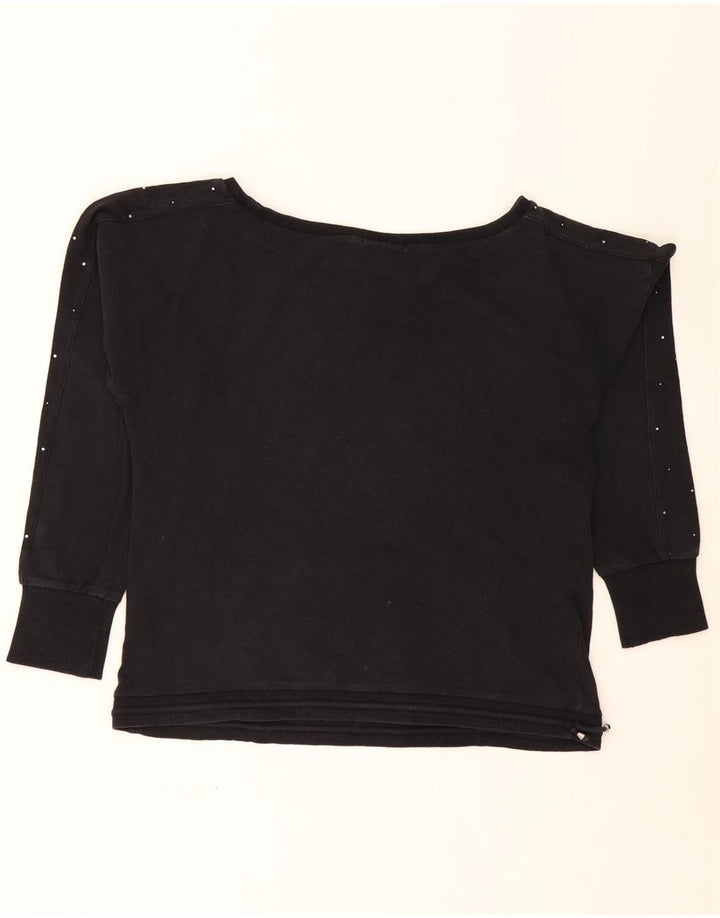 LIU JO Womens Sweatshirt Jumper UK 14 Large Black Vintage Liu Jo and Second-Hand Liu Jo from Messina Hembry 