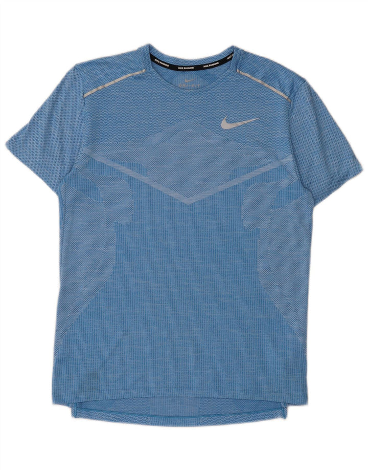 Nike Mens Dri Fit T-Shirt Top Small Blue Flecked Polyester