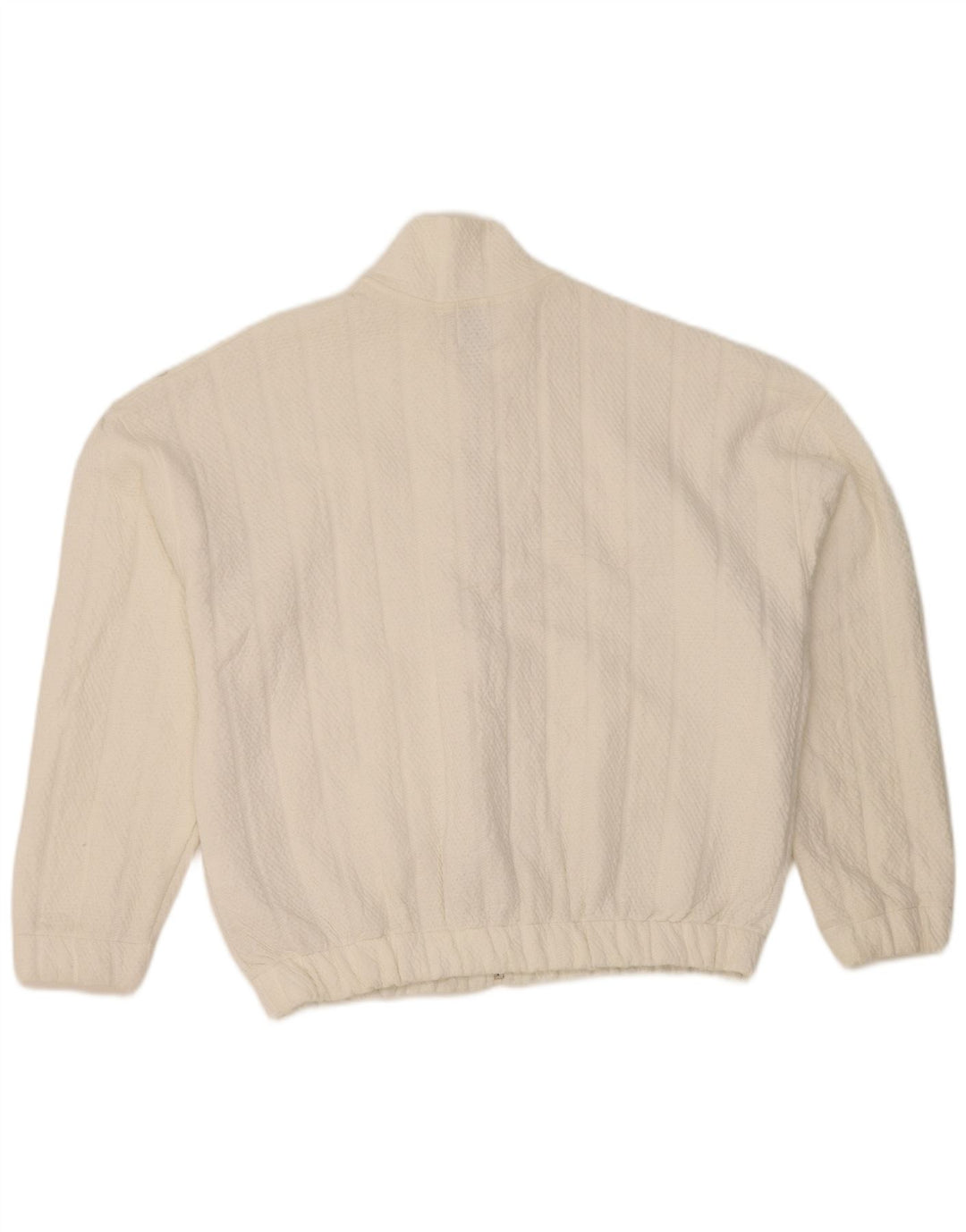 Zara Womens Oversized Bomber Jacket UK 6 XS White Polyester