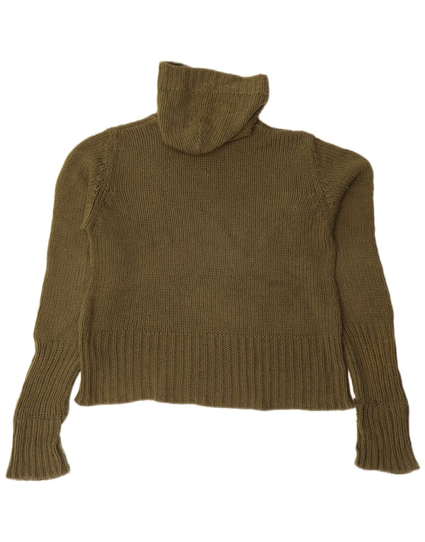 Zara Mujer Jersey De Gran Tamaño Con Capucha Suéter UK 40 Acrílico Verde Medio