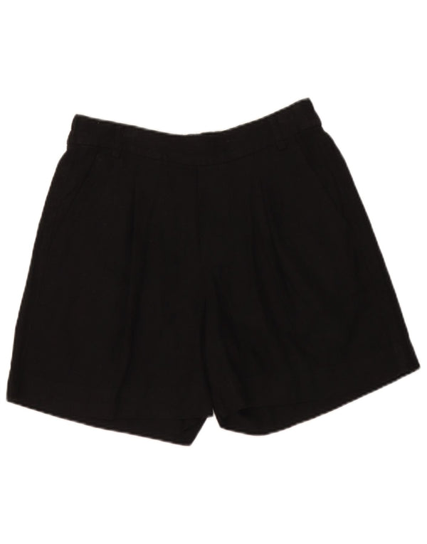 Marks & Spencer Damen Chinoshorts UK 10 Small W28 Schwarzes Leinen