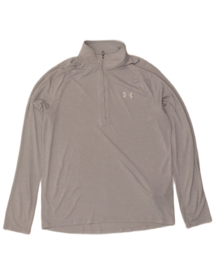 Under Armour Herre lynlåshals Loose Fit Top Langærmet Medium Grey Polyester