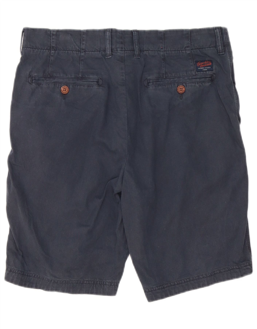 Superdry Mens Chino Shorts W32 Medium Navy Blue Cotton