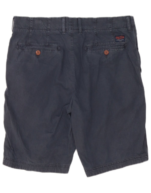 Superdry Mens Chino Shorts W32 Medium Navy Blue Cotton