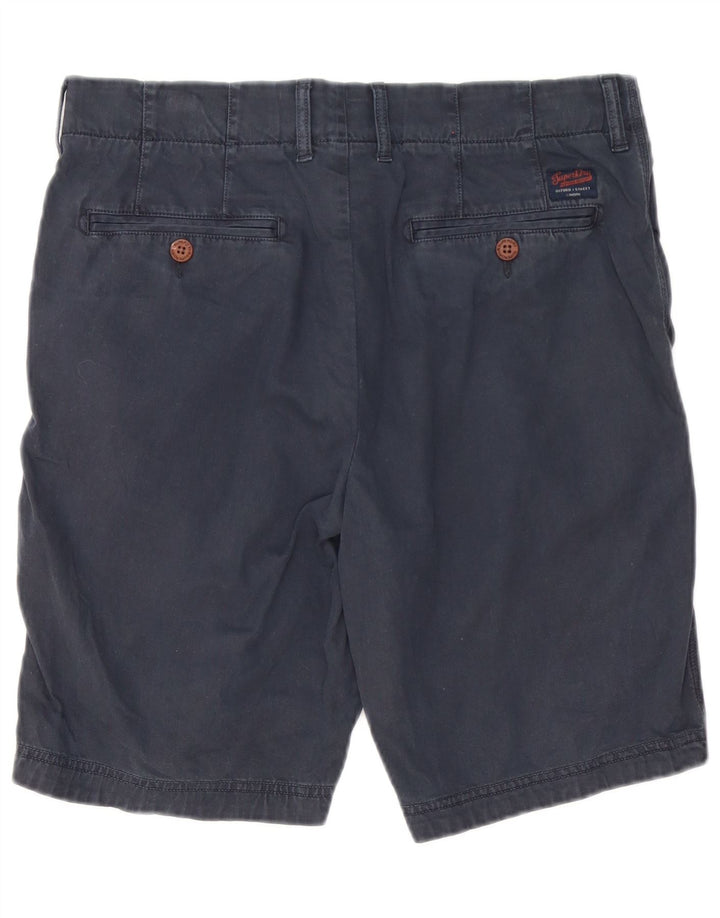 Superdry Mens Chino Shorts W32 Medium Navy Blue Cotton