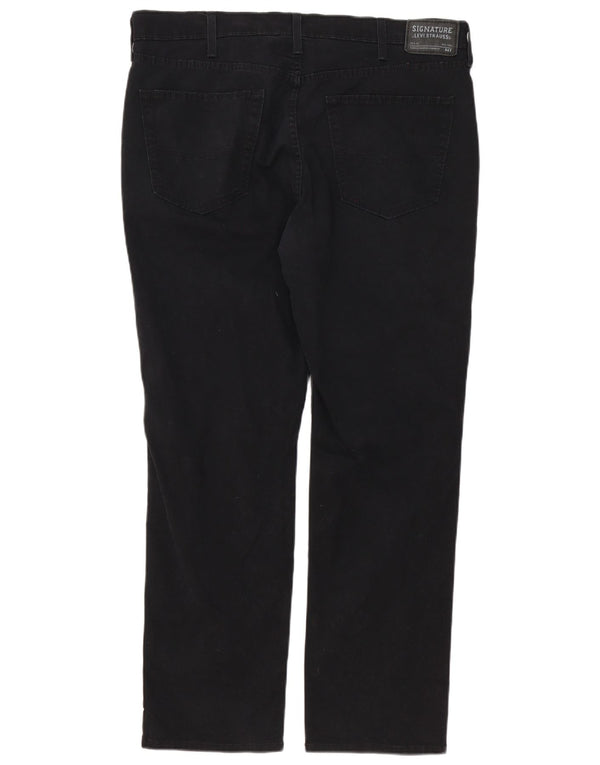Pantaloni chino firmati da uomo Levi's W38 L32 in cotone nero