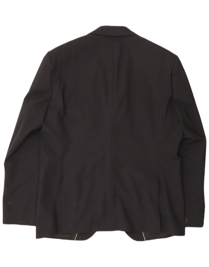 Hugo Boss Herren-Blazer mit 2 Knöpfen, EU 56, 3XL, schwarze Wolle