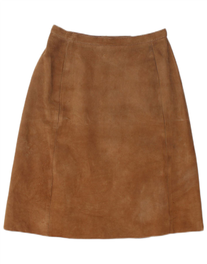 Vintage Damen Wildlederrock W26 Small Beige