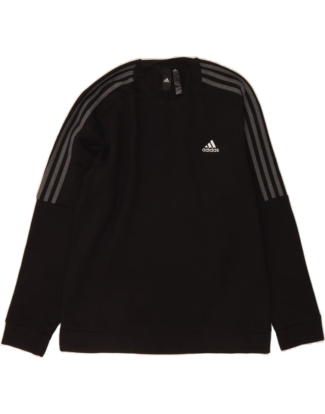 ADIDAS Mens Sweatshirt Jumper Medium Black Cotton Vintage Adidas and Second-Hand Adidas from Messina Hembry 