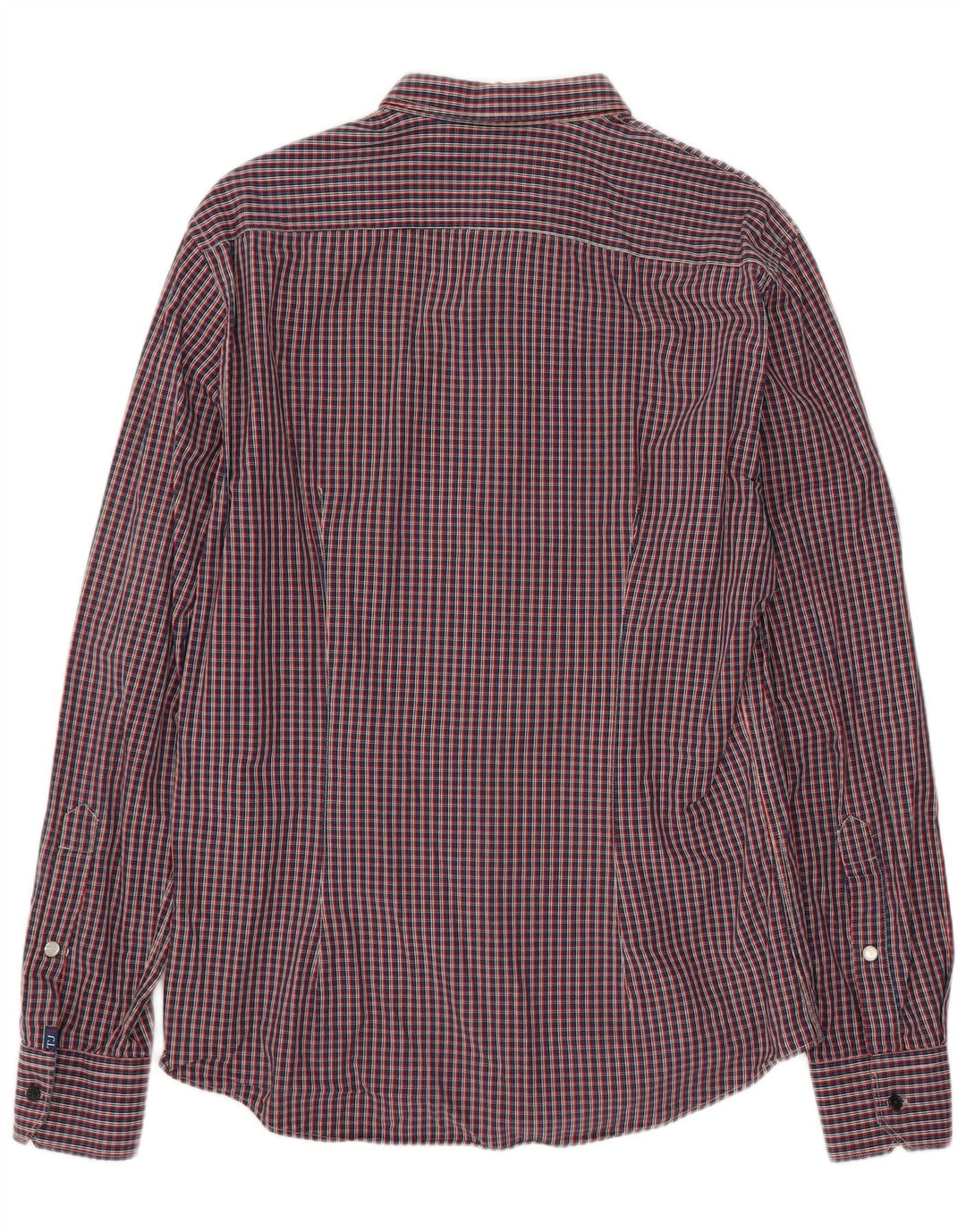 Trussardi Jeans Mens Flannel Shirt Medium Red Check