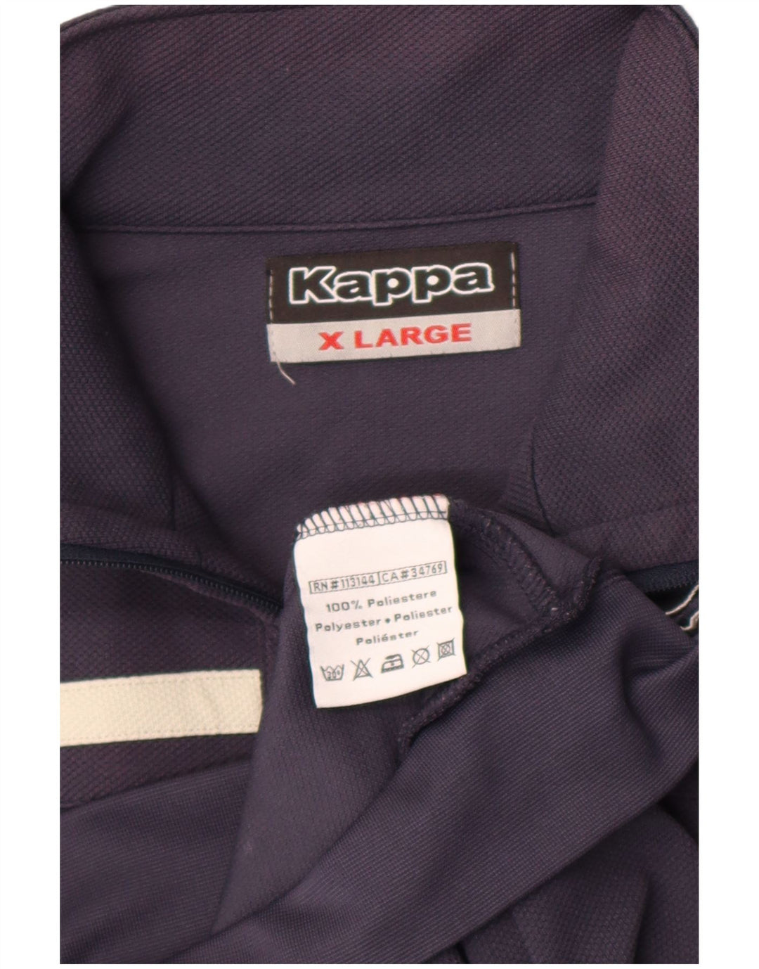 Kappa Veste de Survêtement Homme XL Bleu Marine Polyester
