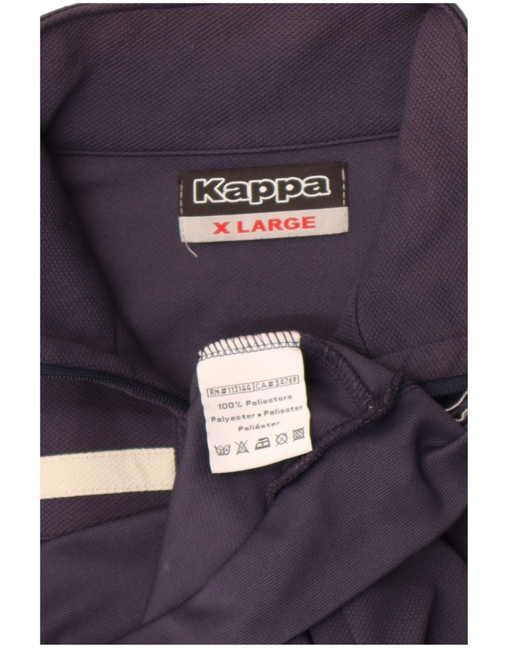 Kappa Veste de Survêtement Homme XL Bleu Marine Polyester