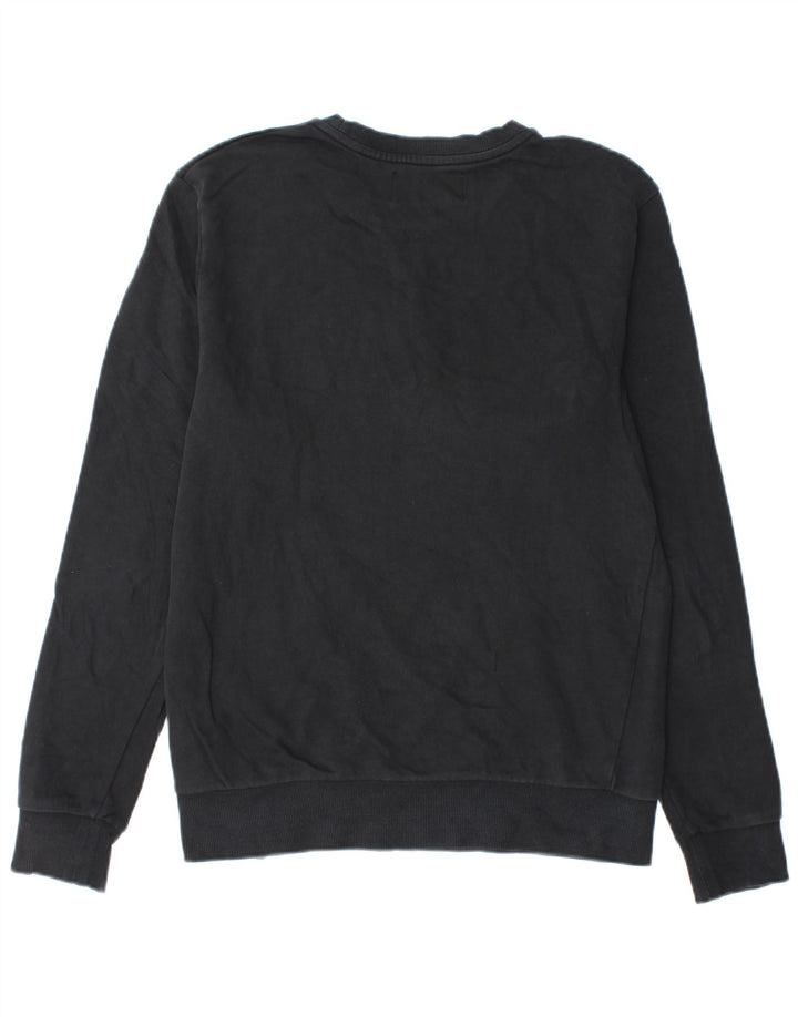 Calvin Klein Jeans Mens Graphic Sweatshirt Jumper Medium Black Cotton