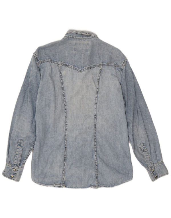 Wrangler Damen Jeanshemd UK 14 Large Blau