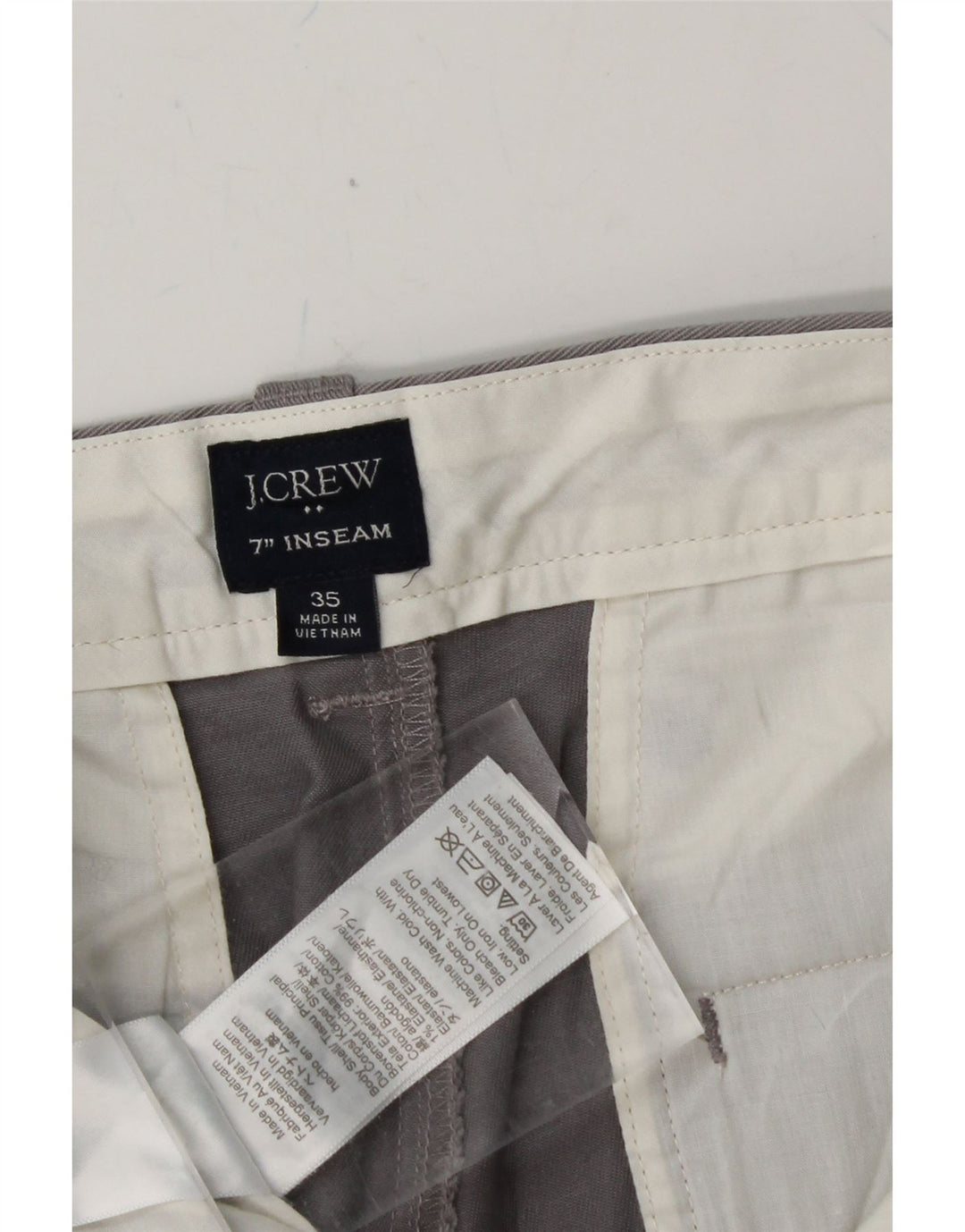 J. CREW Mens Chino Shorts W35 Large Grey Cotton Vintage J. Crew and Second-Hand J. Crew from Messina Hembry 