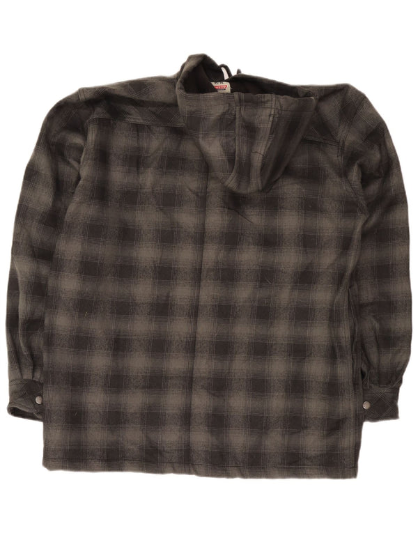 Dickies Lumberjack-skjorte med hætte til mænd UK 38/40 Medium Grey Ternet polyester