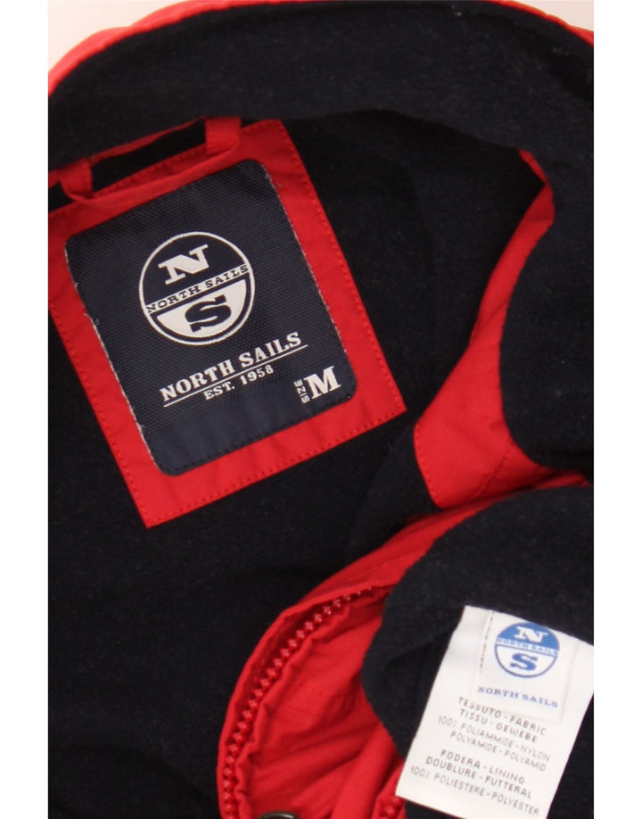 North Sails Mens Bomber Jacket UK 38 Medium Red Polyamide