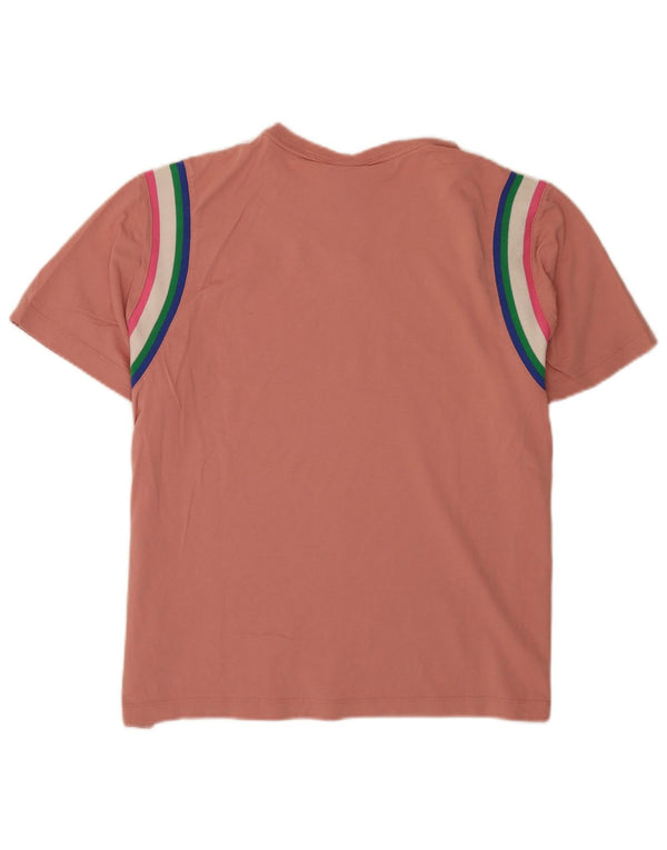 T-shirt da donna Nike Top UK 18 XL cotone a righe rosa