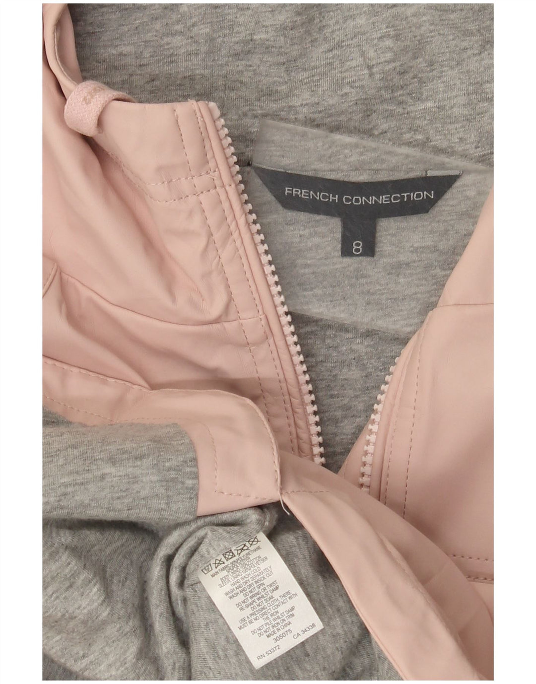 French Connection Womens Hooded Windbreaker Jacket US 8 Medium Pink