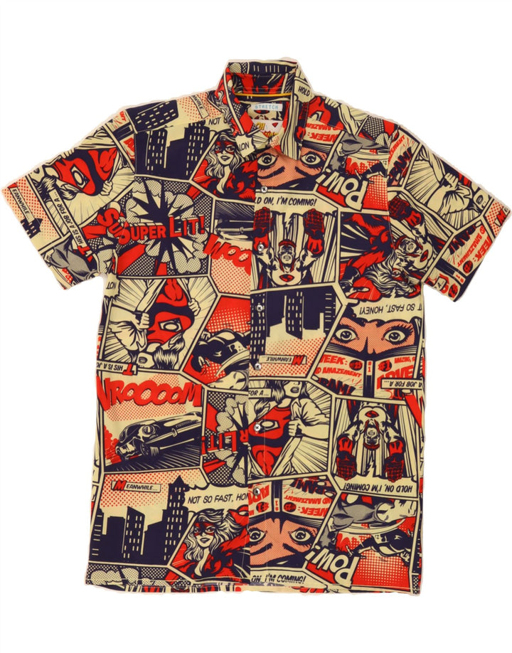 OH SNAP ! Mens Super Heroes Short Sleeve Shirt Small Multicoloured Comics Vintage Oh Snap ! and Second-Hand Oh Snap ! from Messina Hembry 